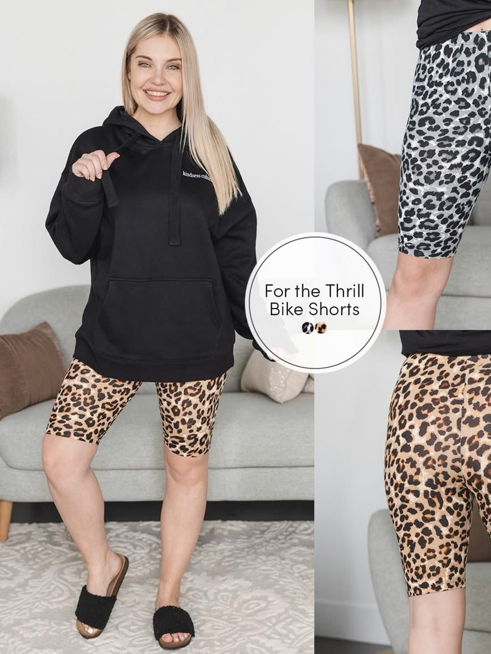 For the Thrill Bike Shorts (NWT) 🍒 Brown Leopard 🐆 Size Small